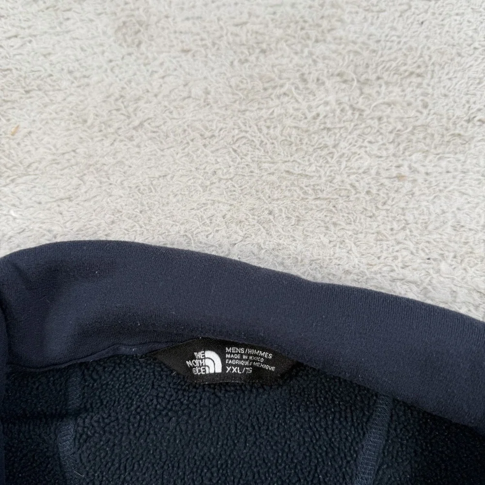 The North Face Pullover Mens 2XL Navy 1/4 Zip Fleece Polartec Stretch Pocket